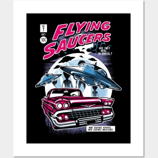 flying saucers Posters and Art